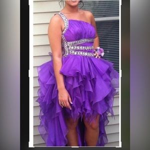 Prom dress. High low. Purple
